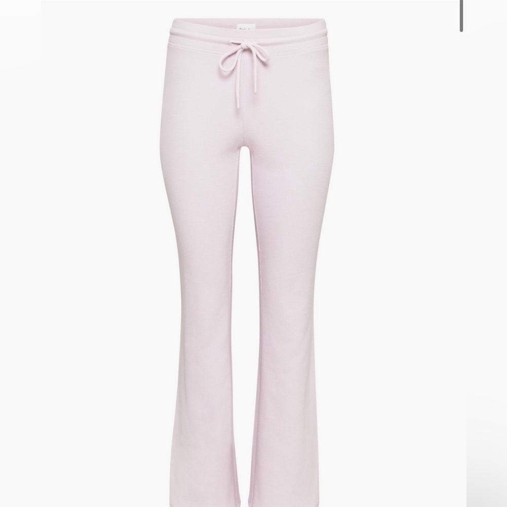 Aritizia baby pink waffle pants